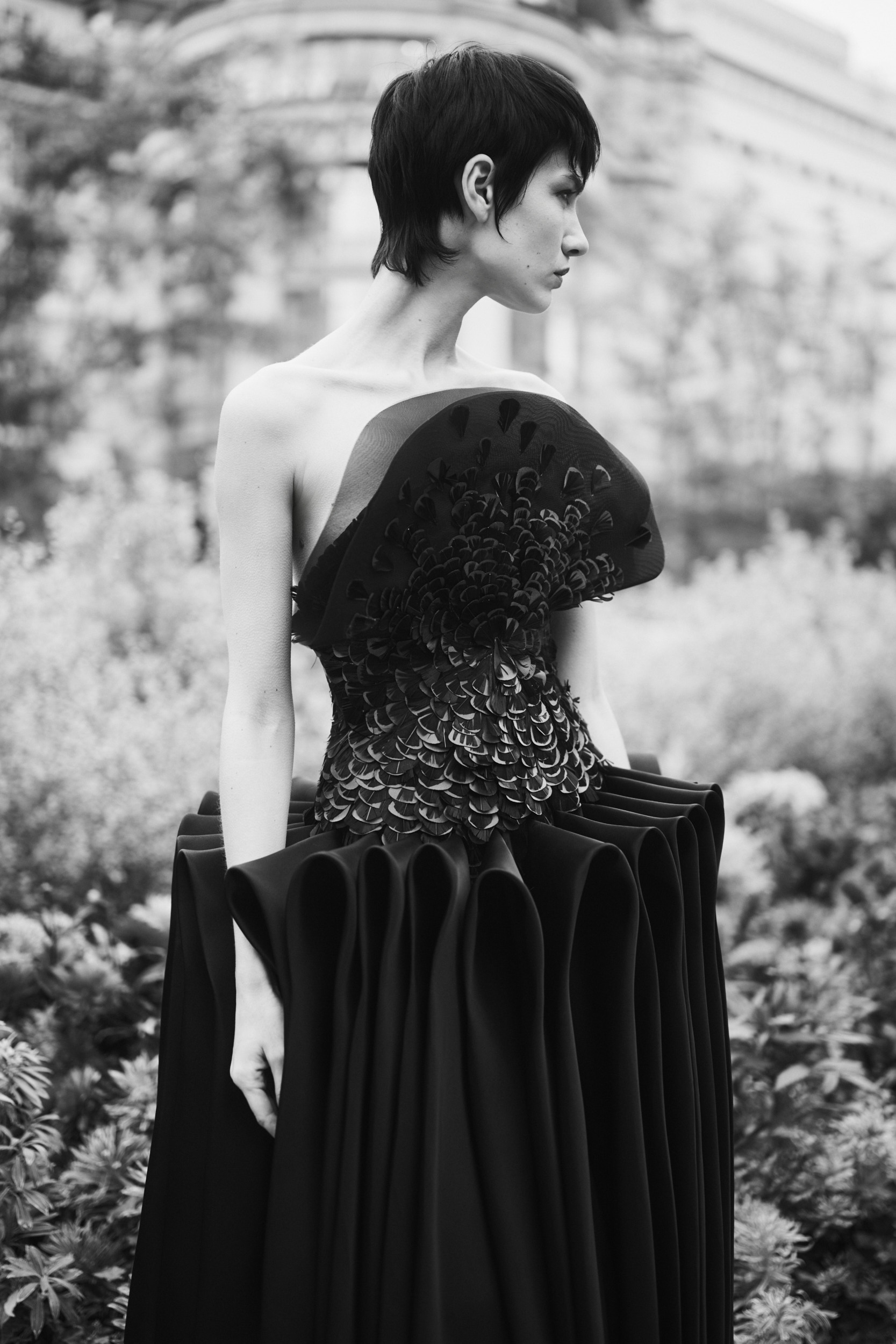Aurora Chopin Sand — Look 8 — dress George Hobeika, shoes Santoni